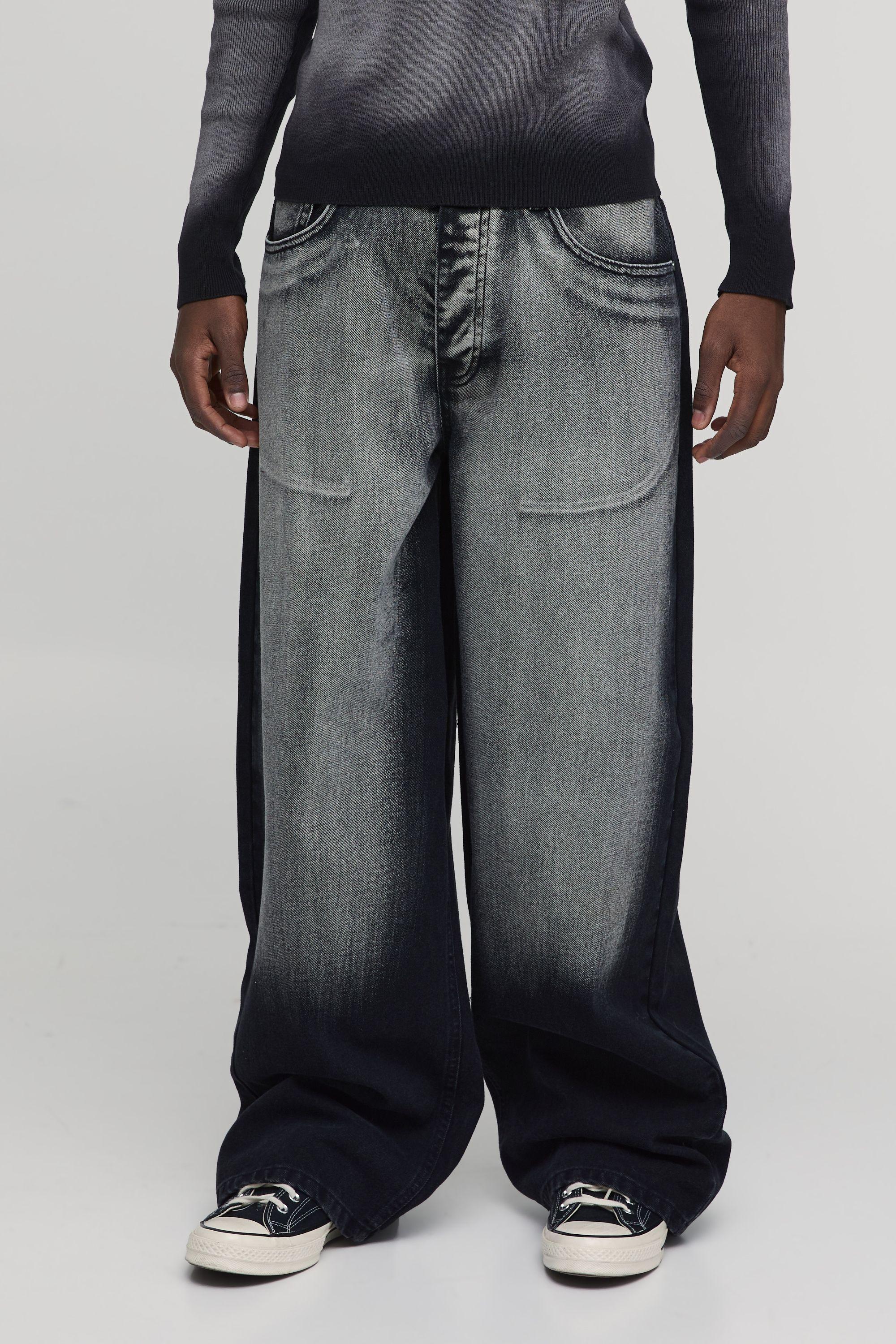 Baggy Rigid Bleach Washed Denim Jeans by BOOHOOMAN