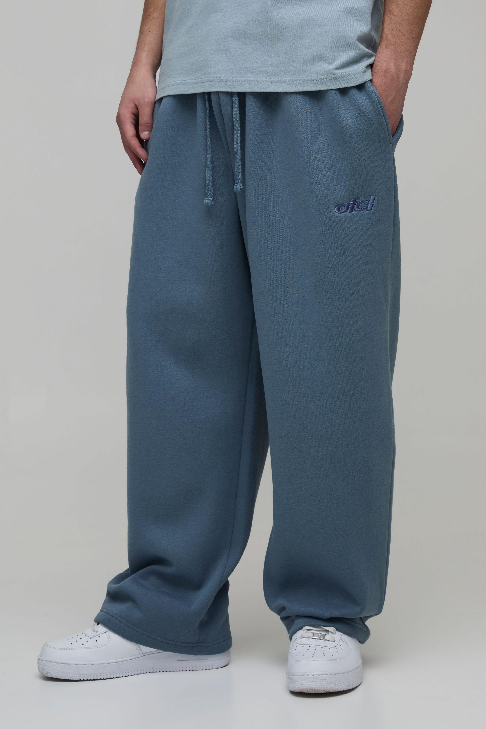 Balloon Fit Embroidered Washed Jogger by BOOHOOMAN