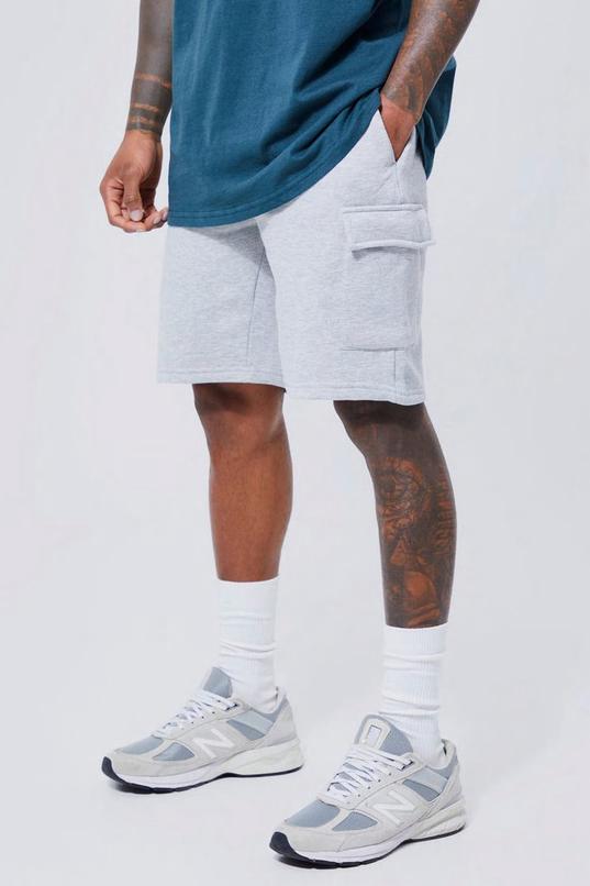 Basic Loose Mid Length Jersey Cargo Short by BOOHOOMAN