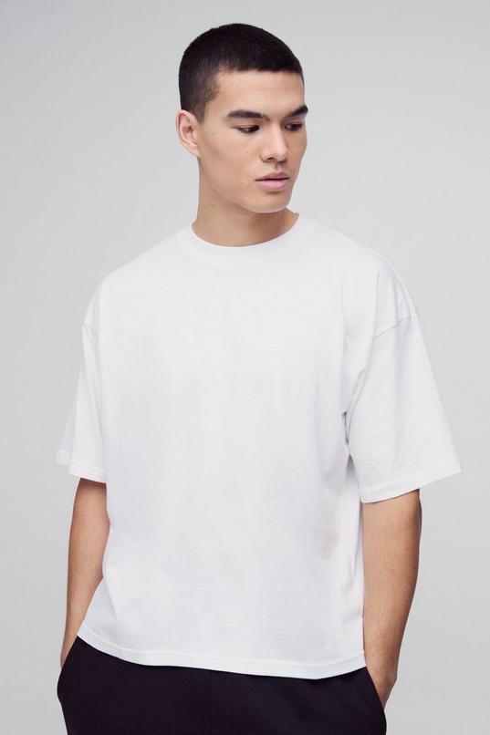 Basic Oversized Boxy Crew Neck T-shirt by BOOHOOMAN