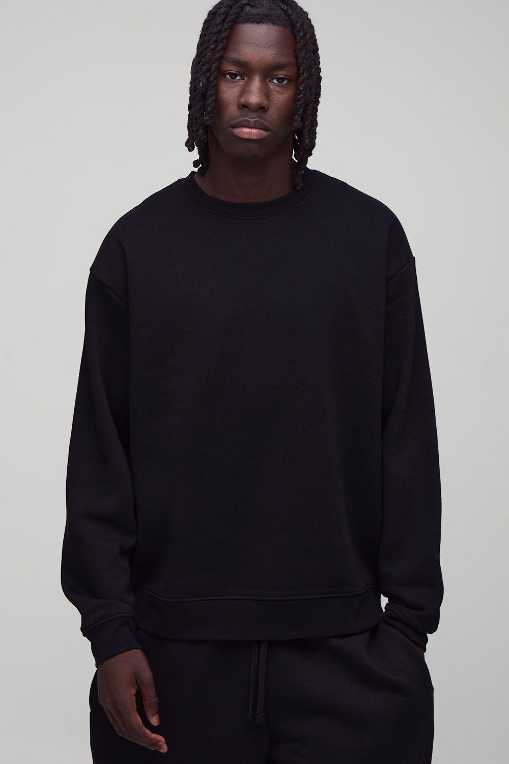 Basic Oversized Crew Neck Sweatshirt by BOOHOOMAN