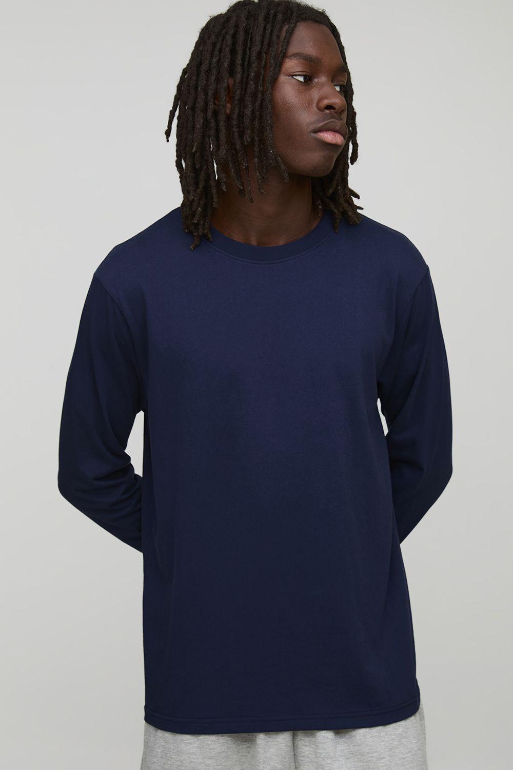 Basic Regular Fit Long Sleeve T-Shirt by BOOHOOMAN