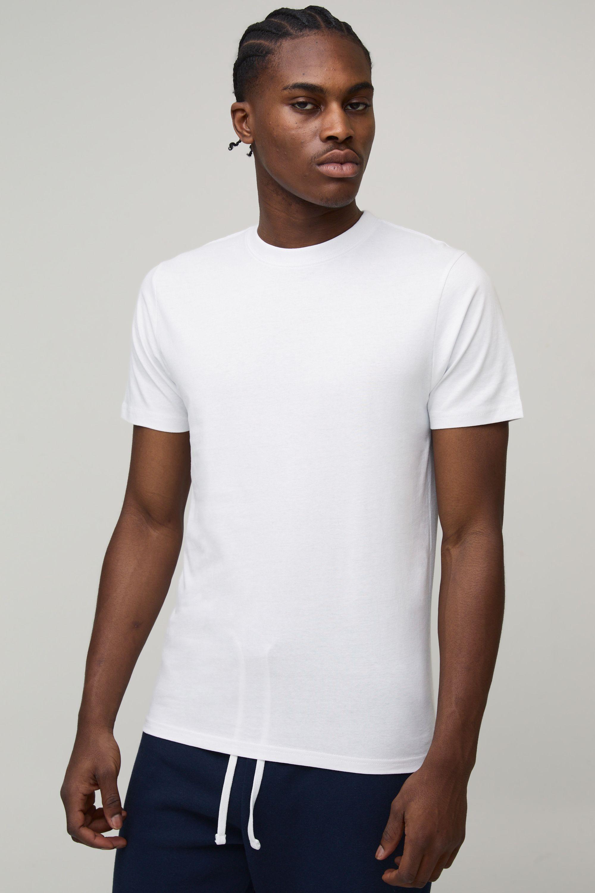 Basic Slim Fit Crew Neck T-Shirt by BOOHOOMAN