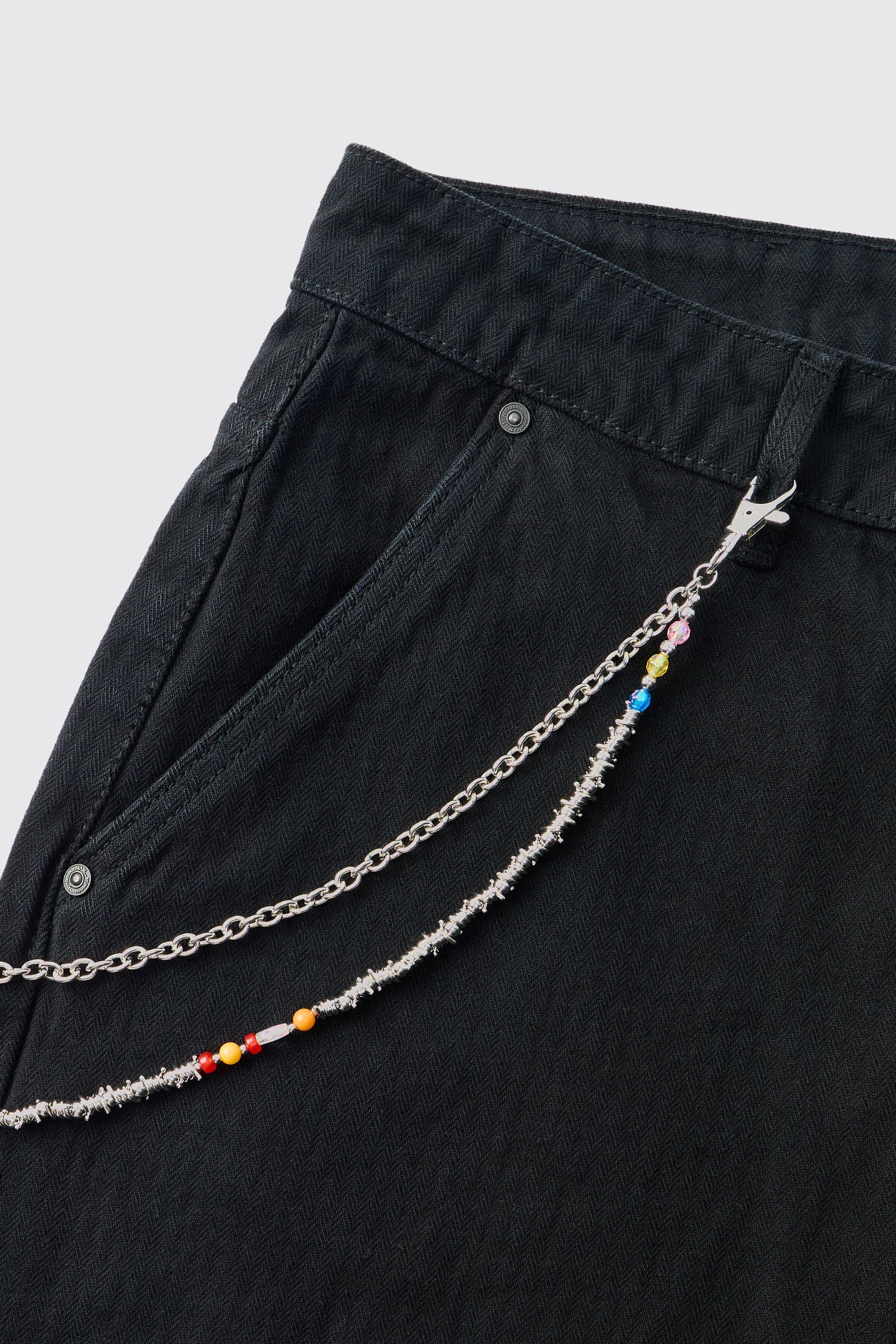Beaded Jean Chain by BOOHOOMAN