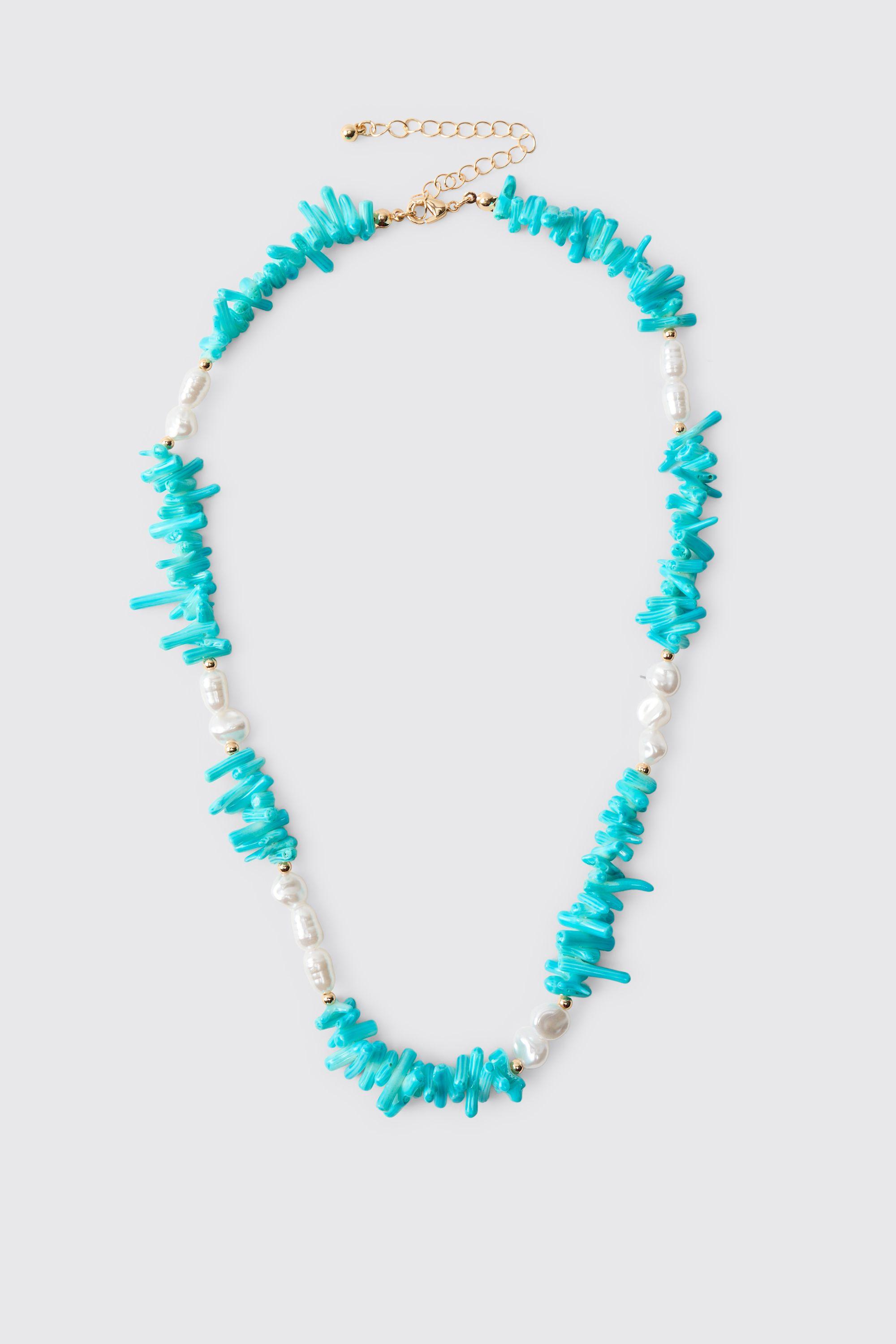 Beaded Shell & Pearl Necklace by BOOHOOMAN