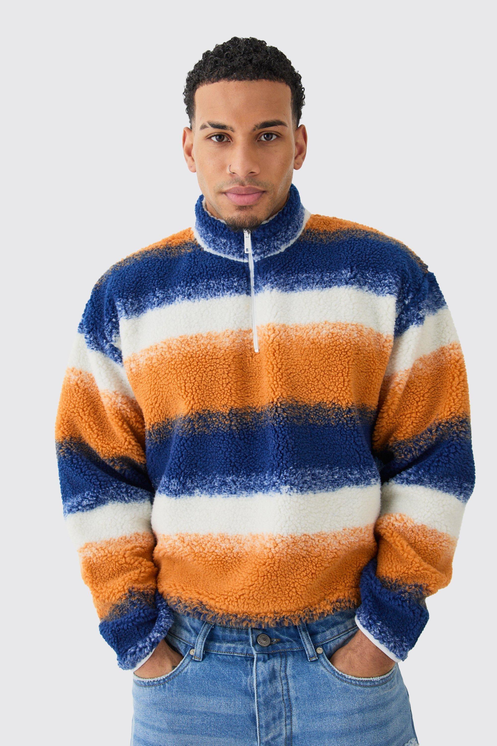 Borg Quarter Zip Shirt by BOOHOOMAN