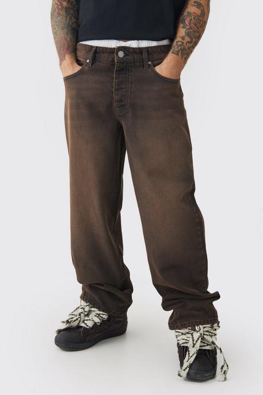Boxer Waistband Baggy Fit Washed Jeans by BOOHOOMAN