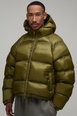 Boxy Bubble Fit Translucent Hooded Puffer Jacket by BOOHOOMAN Boxy Bubble Fit Translucent Hooded Puffer Jacket by BOOHOOMAN