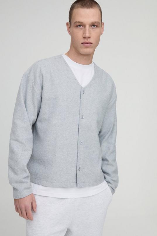 Boxy Wool Look Knitted Cardigan by BOOHOOMAN