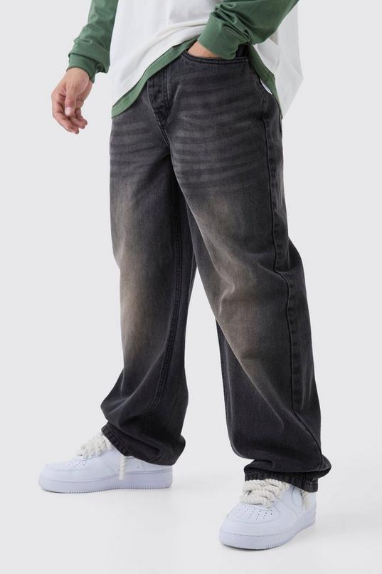 Brown Tinted Relaxed Fit Jeans by BOOHOOMAN