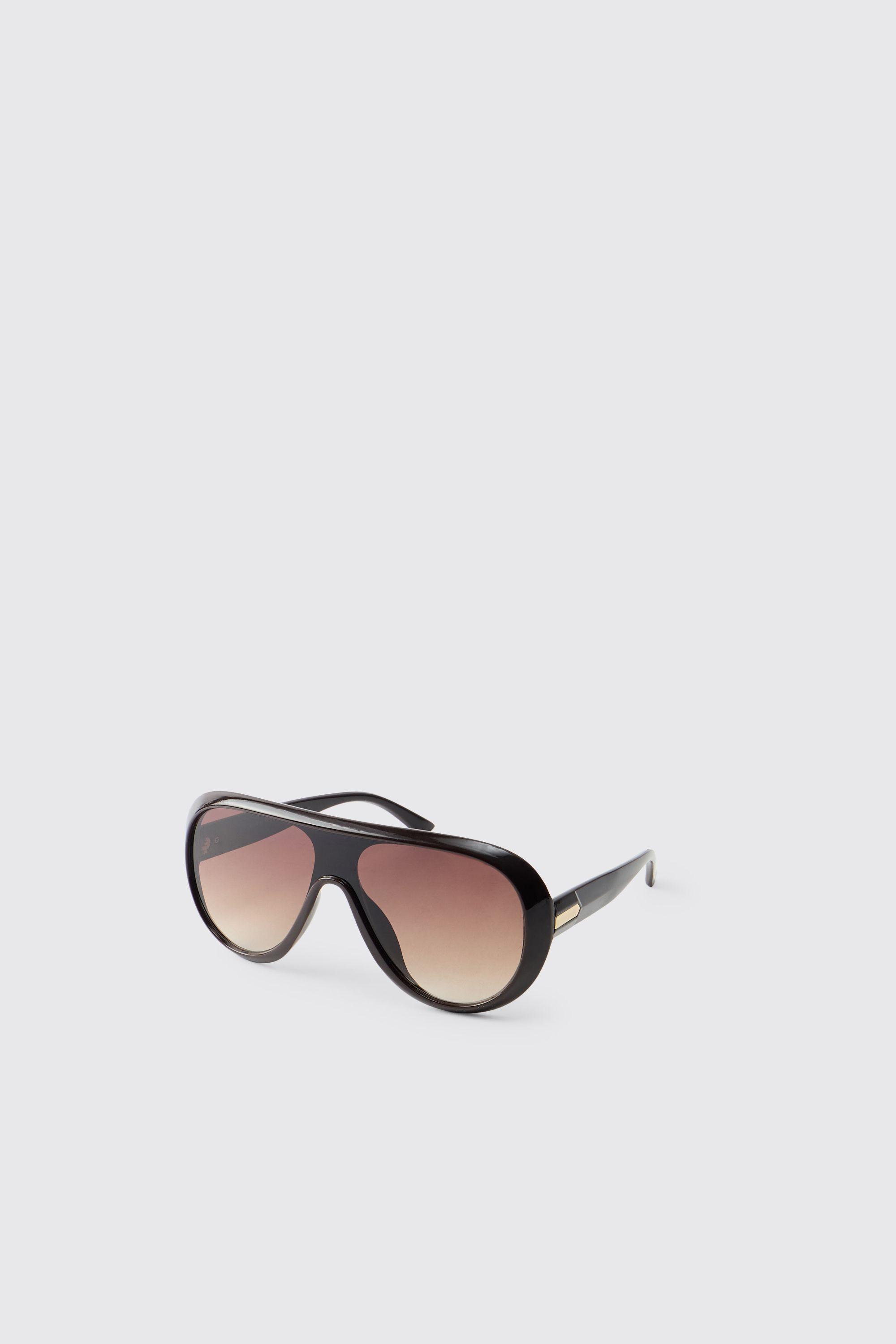 Brown Wayfarer Sunglasses by BOOHOOMAN