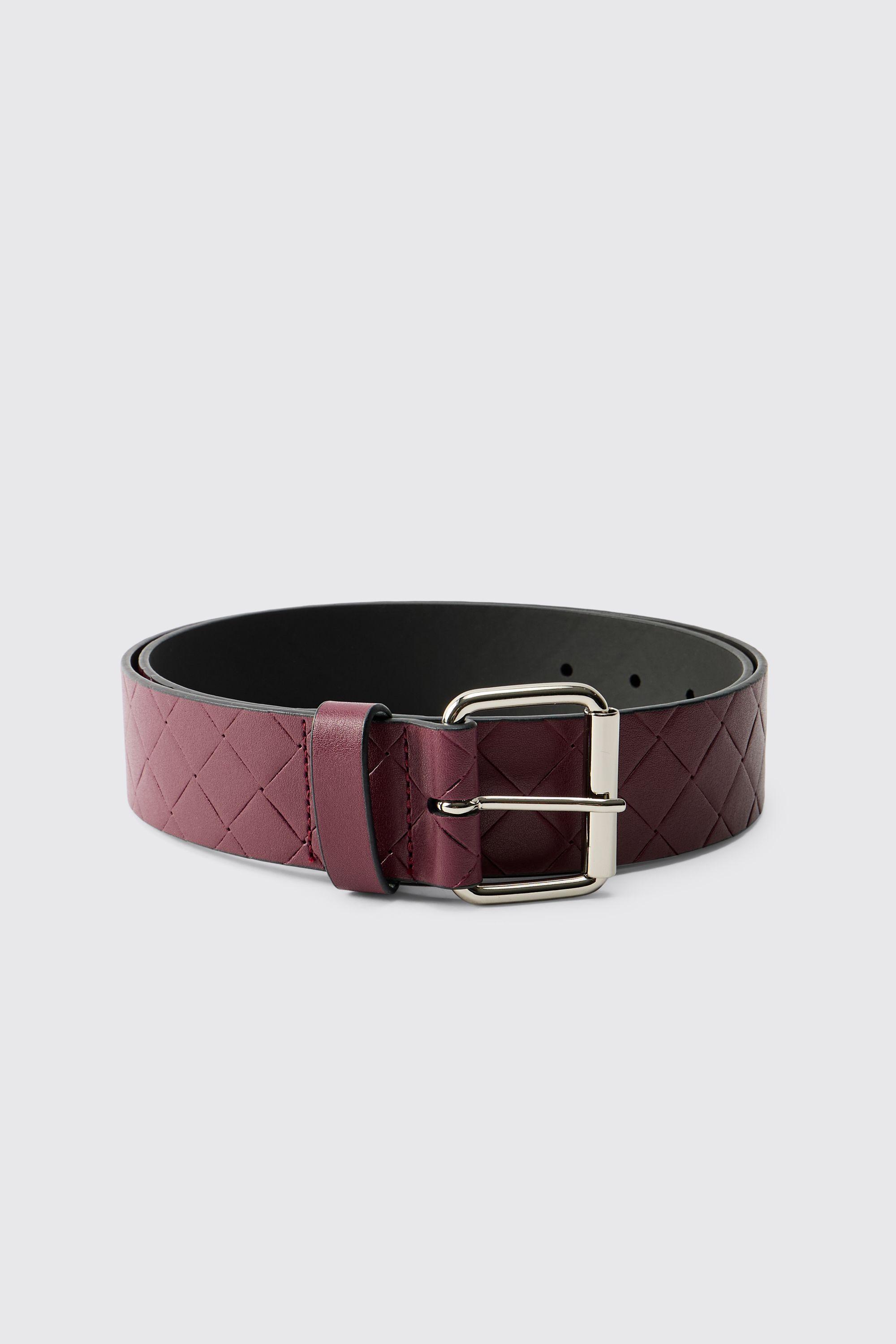 Burgundy Belt by BOOHOOMAN