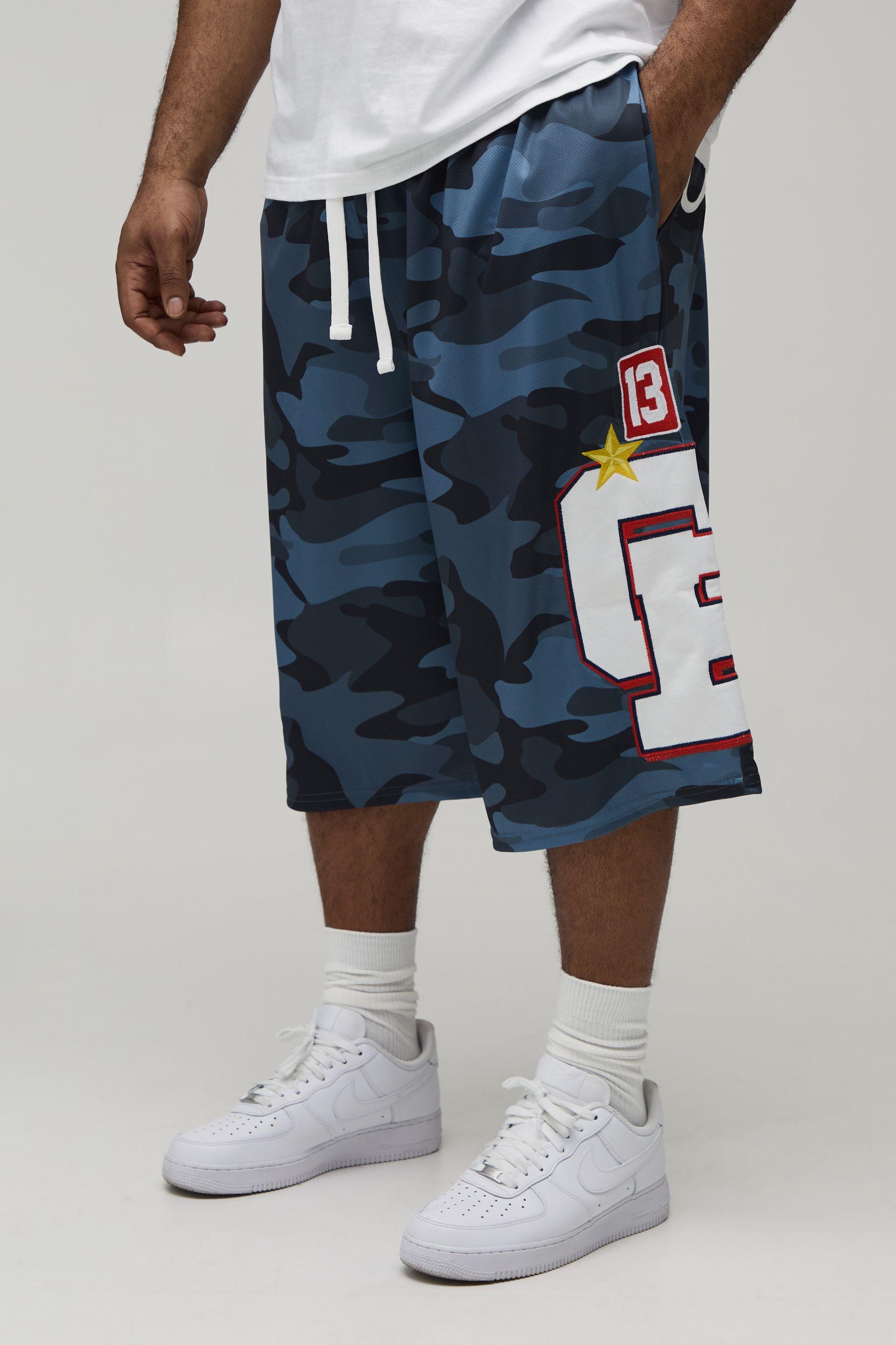 Camo Applique Mesh Jort by BOOHOOMAN