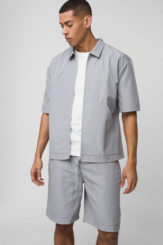 Carpenter Detail Regular Fit Short Sleeve Set by BOOHOOMAN