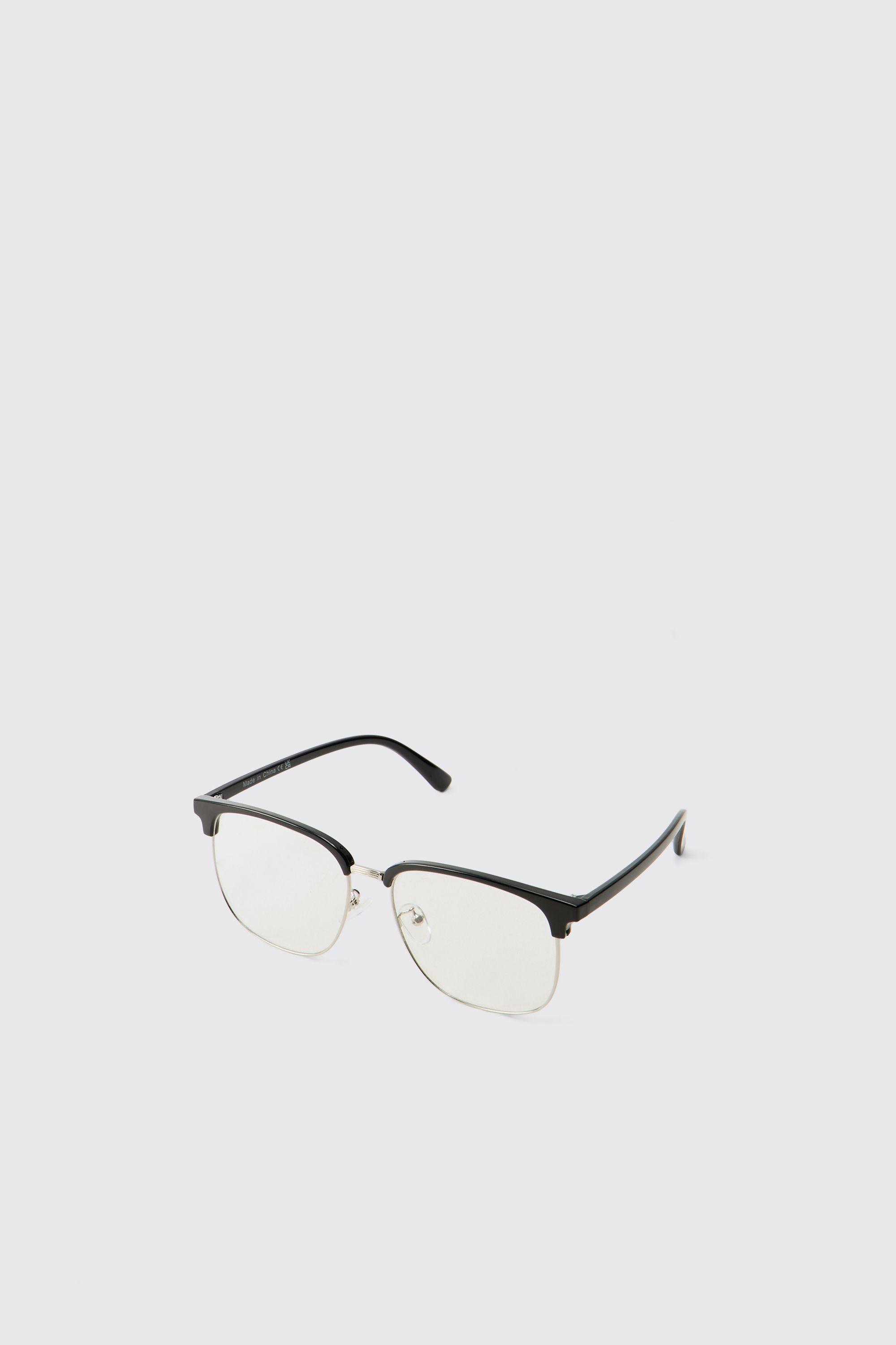 Clear Frame Clubmaster Sunglasses by BOOHOOMAN