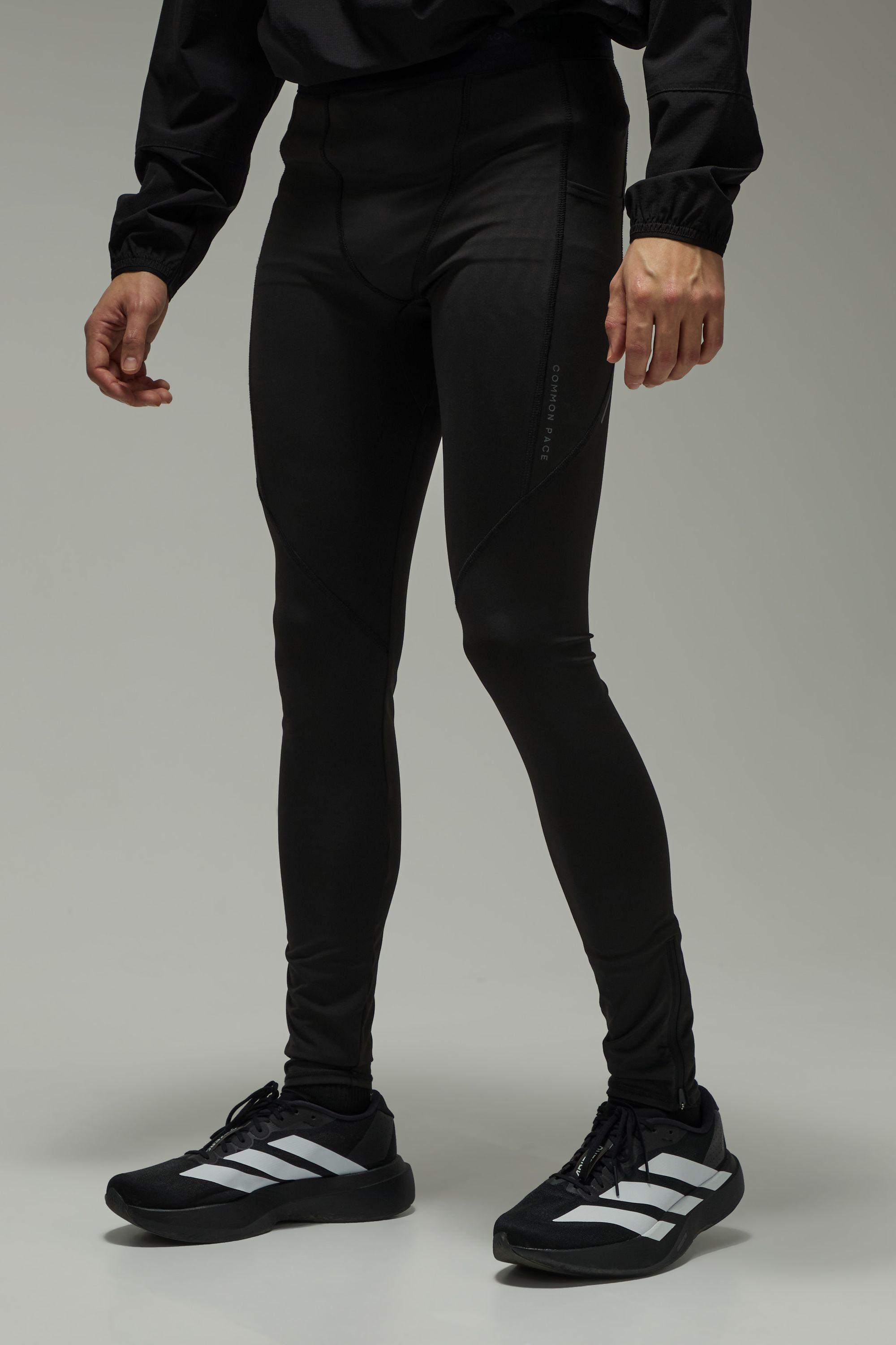 Common Pace Running Ultra Zip Hem Tights by BOOHOOMAN
