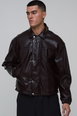 Croc Fireman Clasp Harrington Jacket by BOOHOOMAN