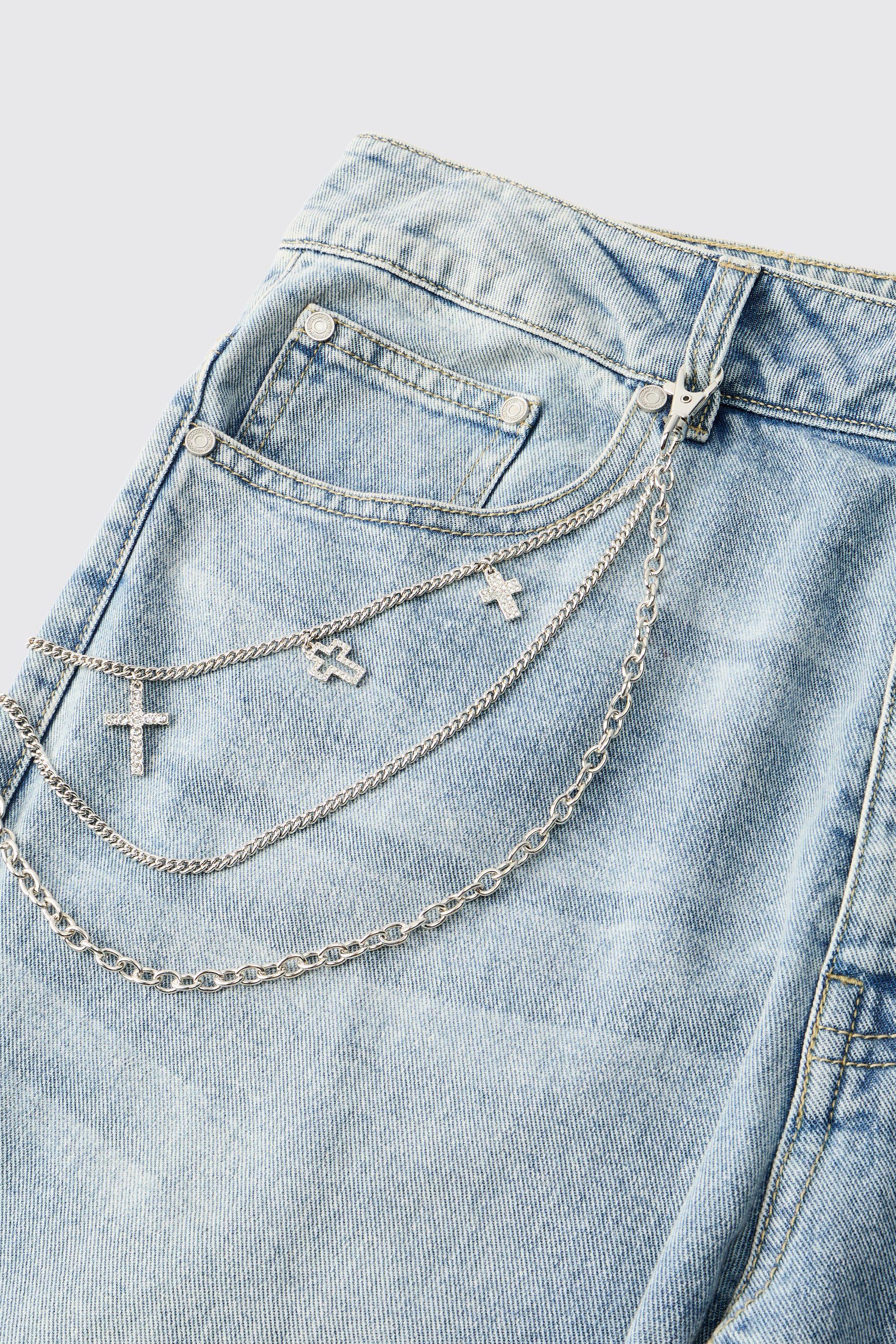 Cross Jean Chain by BOOHOOMAN