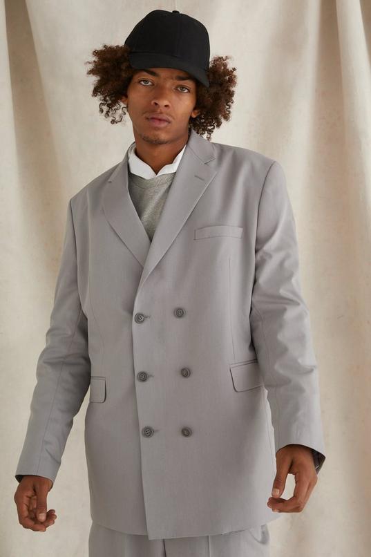 Double Breasted Oversized Blazer by BOOHOOMAN