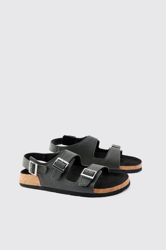 Double Strap Buckle Sandal by BOOHOOMAN
