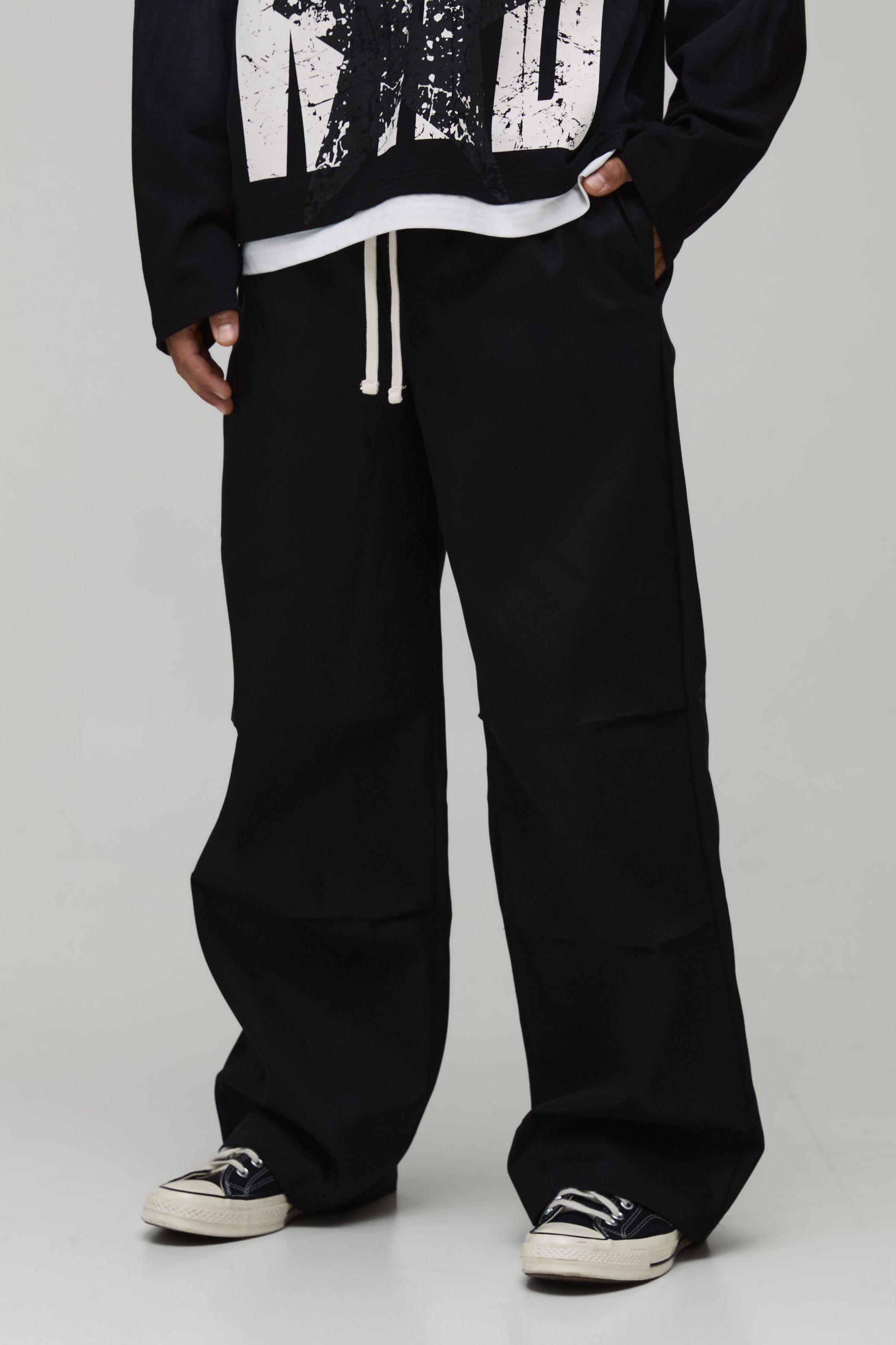 Elasticated Waist Contrast Drawcord Baggy Trouser by BOOHOOMAN