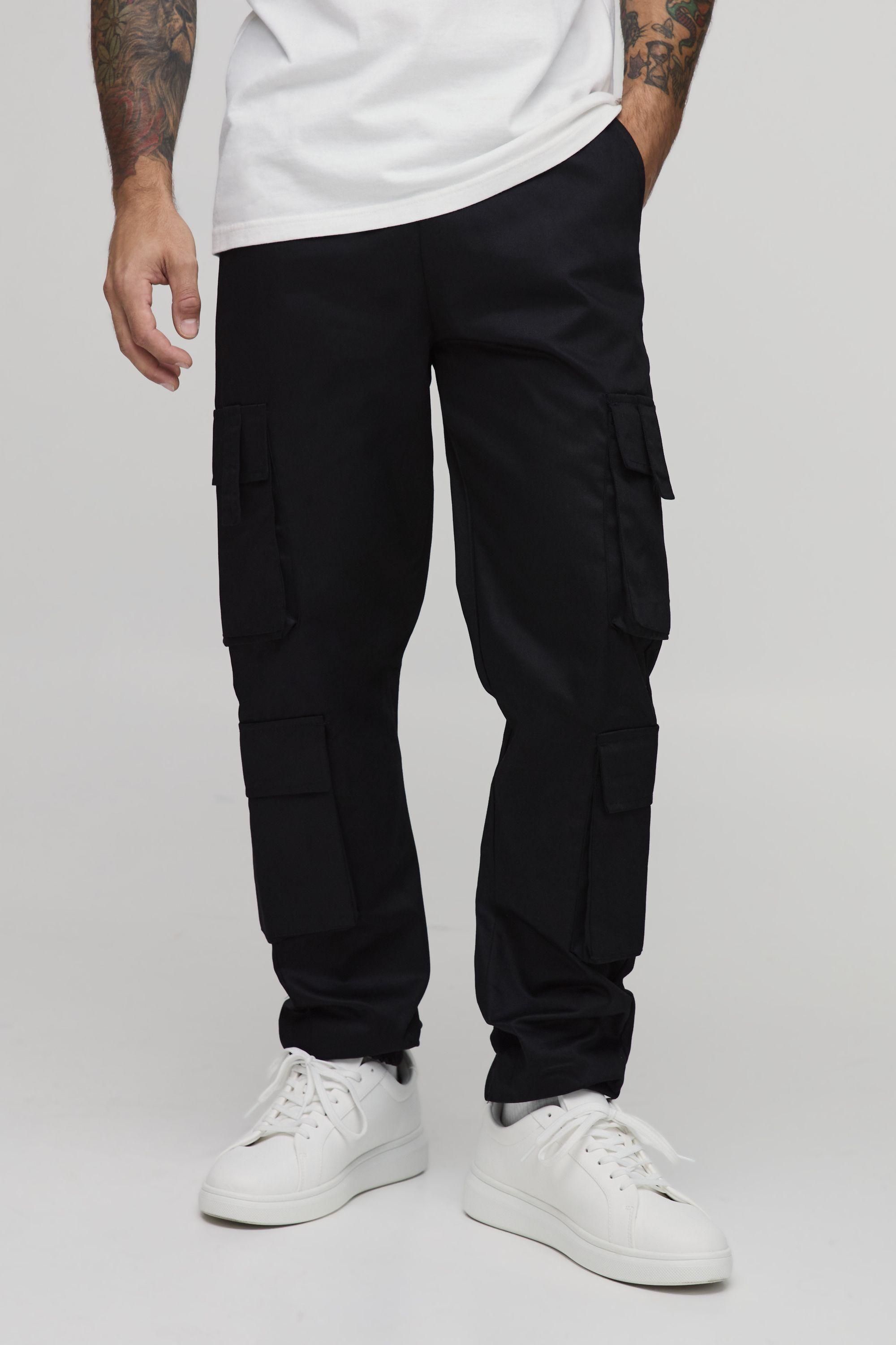 Elasticated Waist Multi Cargo Pocket Slim Fit Jogger by BOOHOOMAN