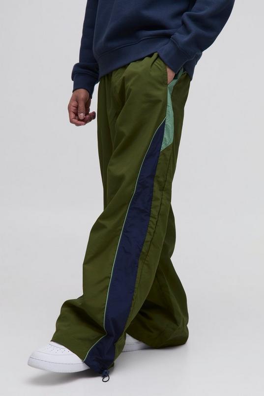 Elasticated Waist Parachute Side Stripe Pants by BOOHOOMAN