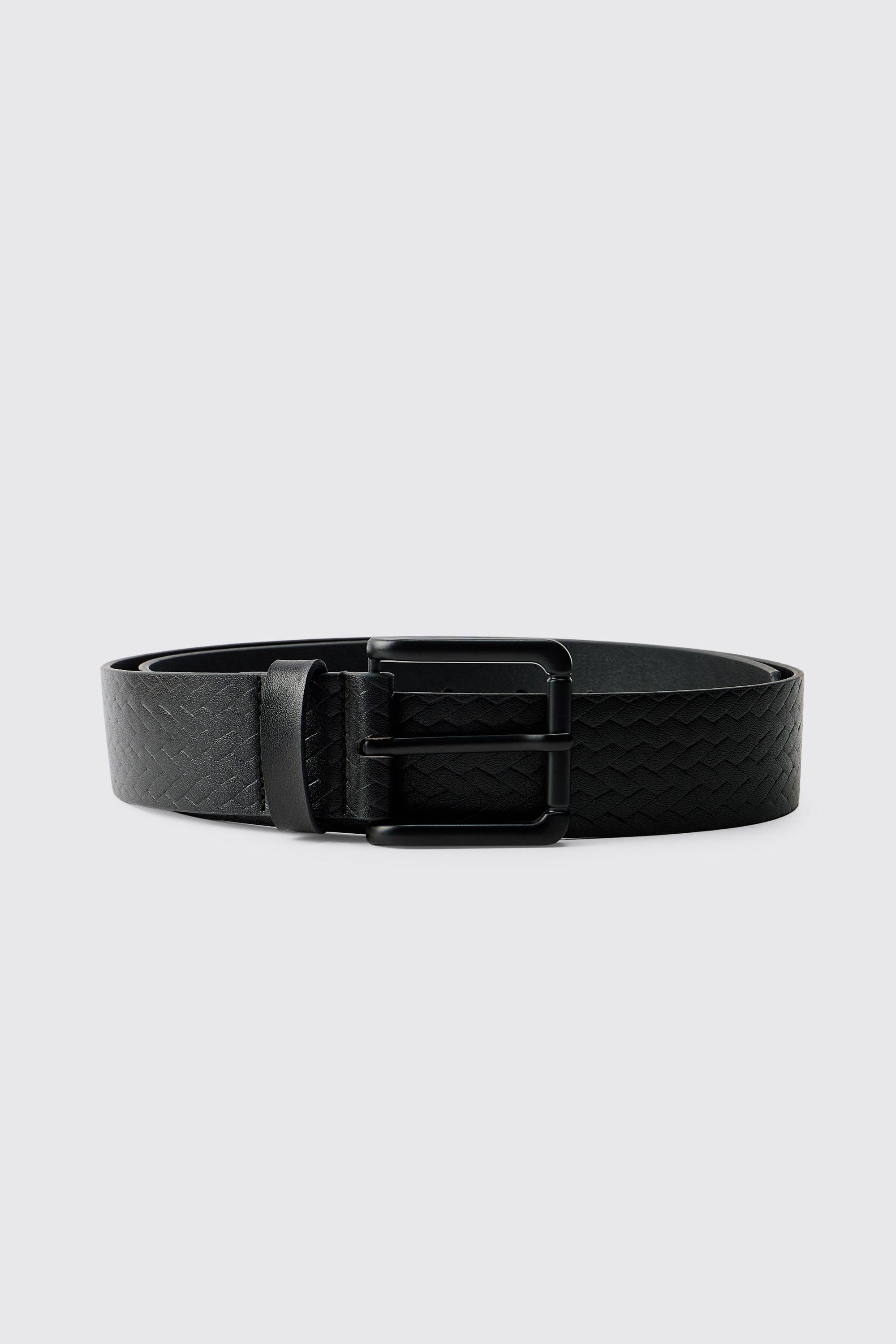 Embossed Texture Belt by BOOHOOMAN