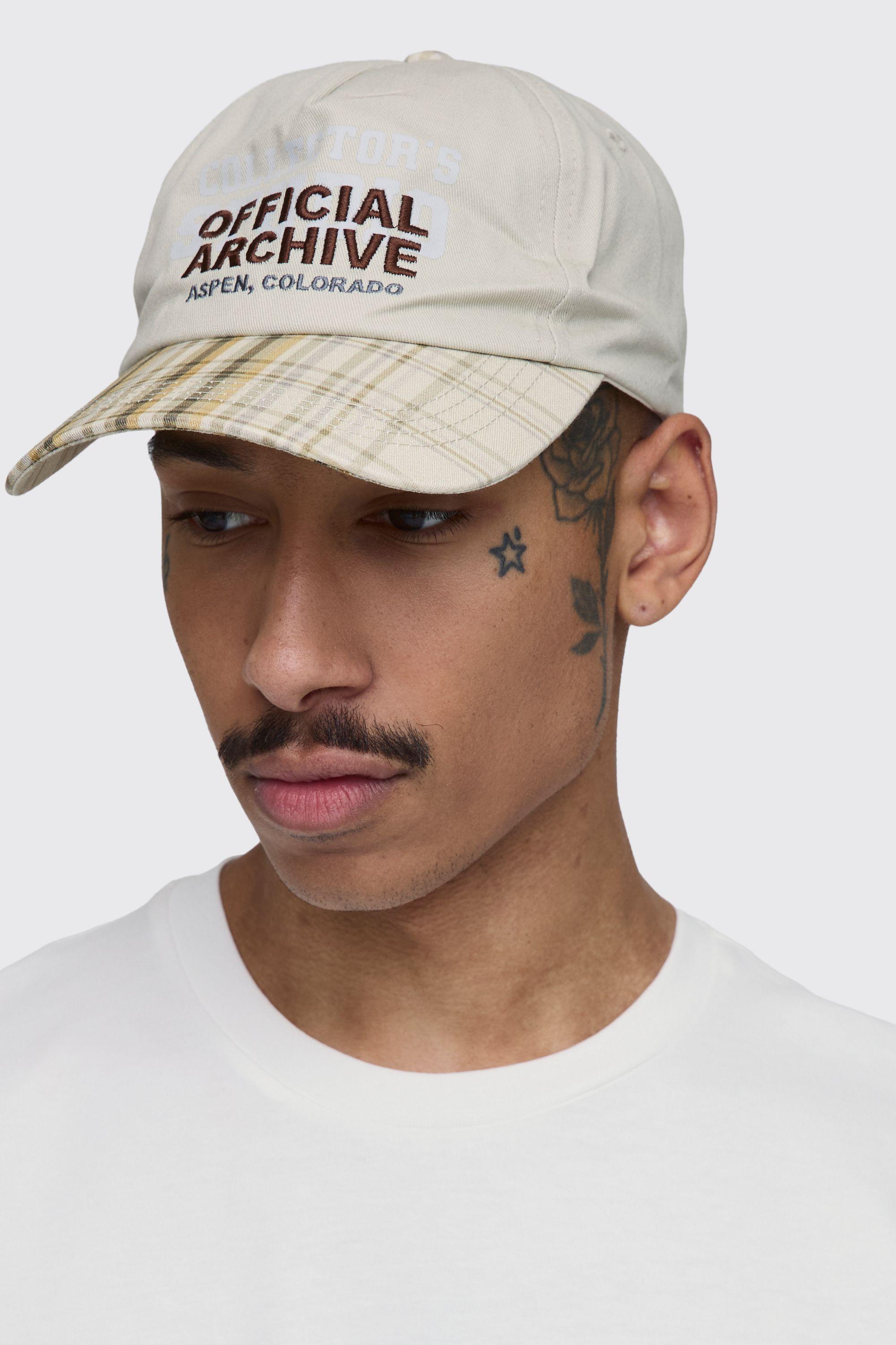 Embroidered Official Archive 5 Panel Cap by BOOHOOMAN