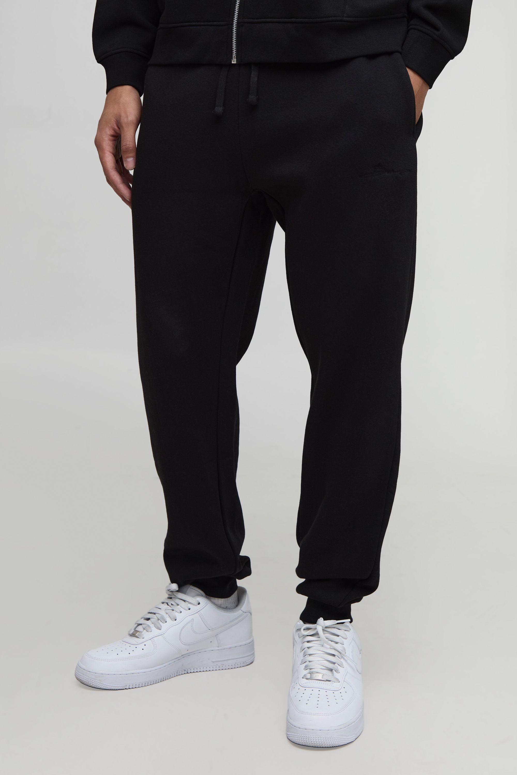 Essential BM Signature Regular Fit Jogger by BOOHOOMAN