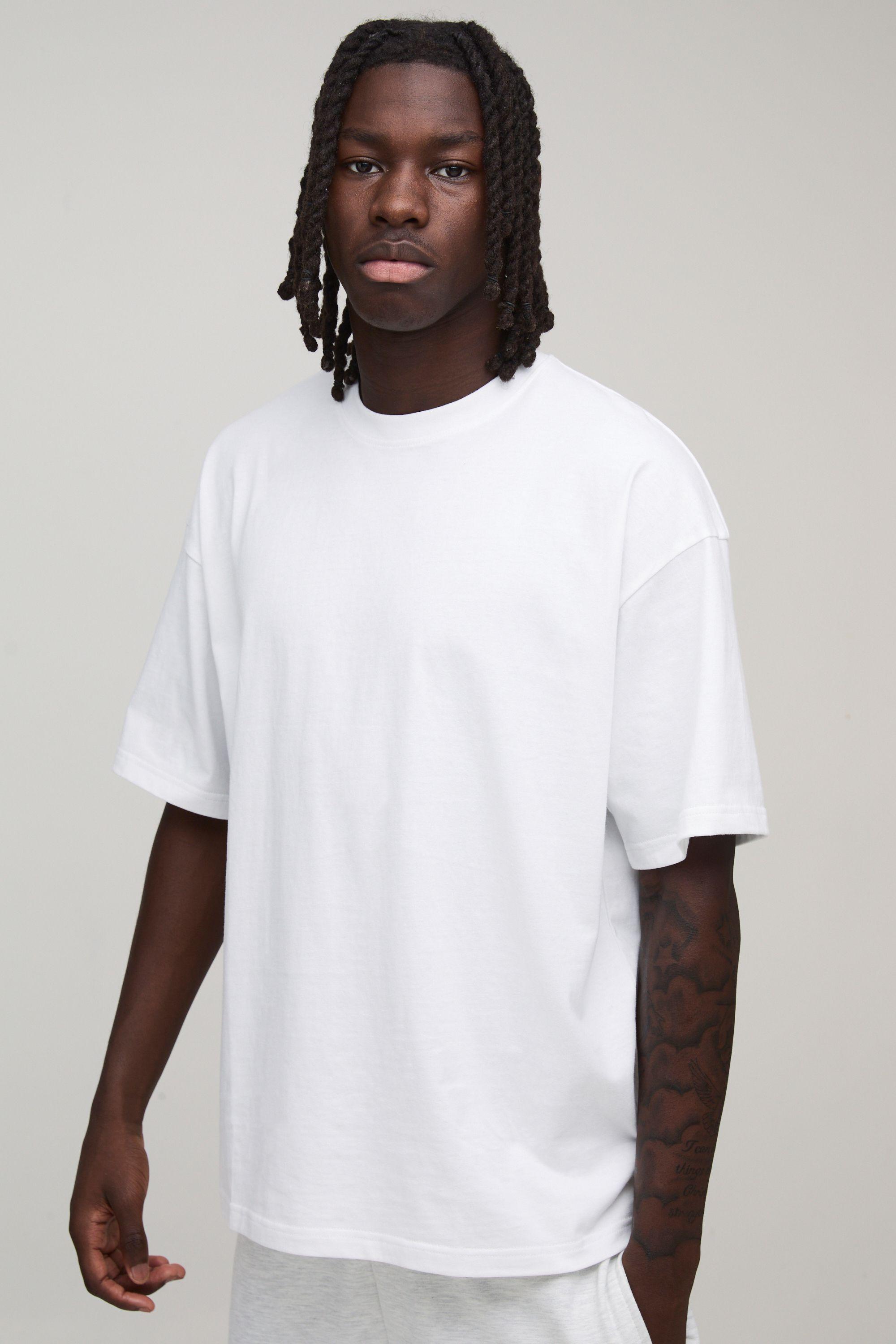 Essential Oversized Crew Neck T-Shirt by BOOHOOMAN