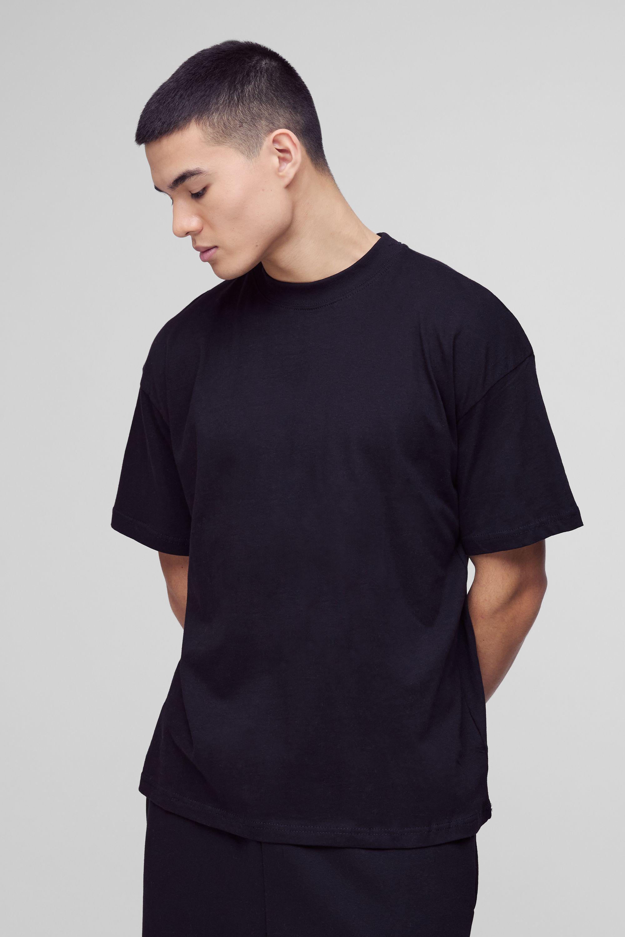 Essential Oversized Extended Neck T-Shirt by BOOHOOMAN