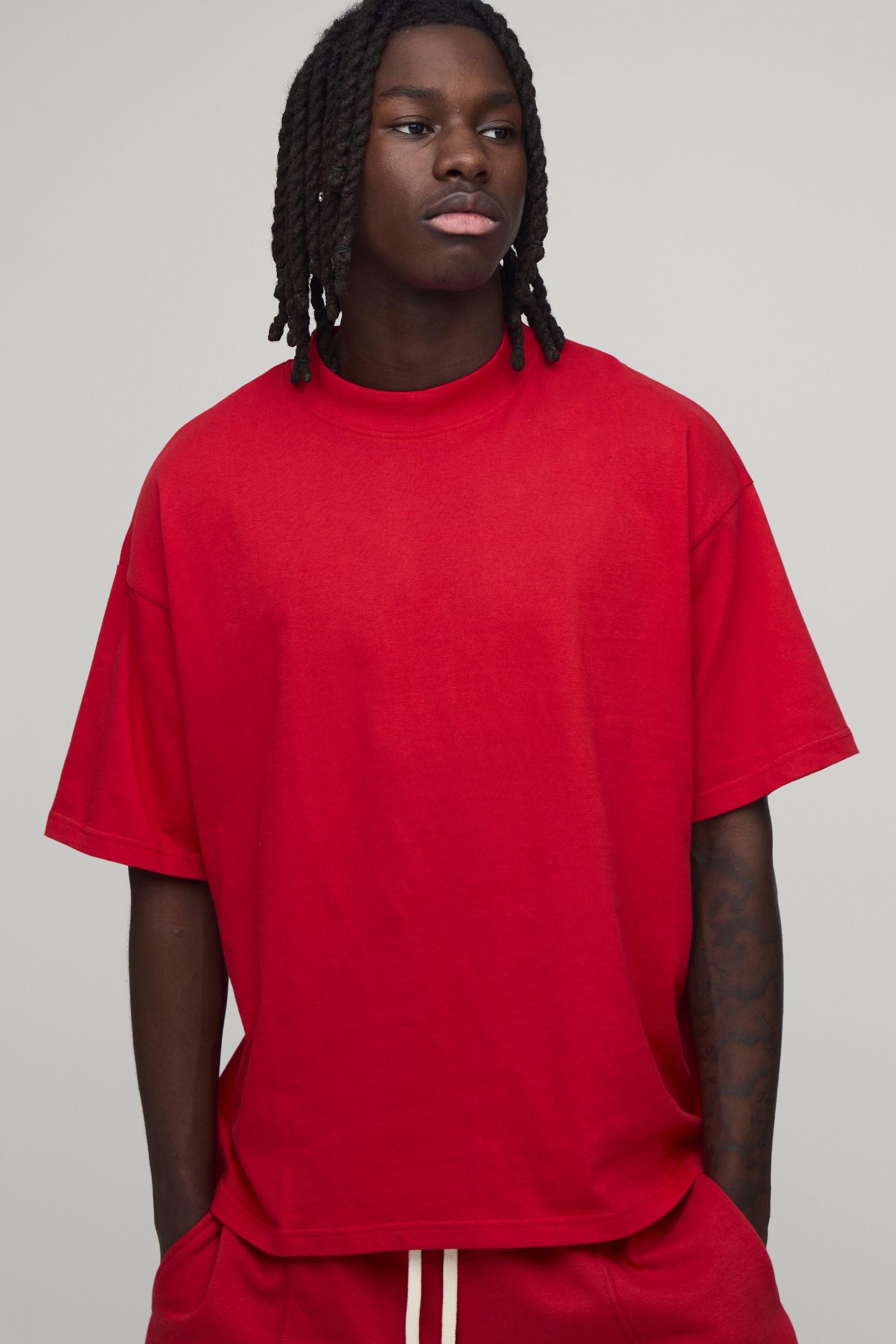 Essential Oversized Extended Neck T-Shirt by BOOHOOMAN