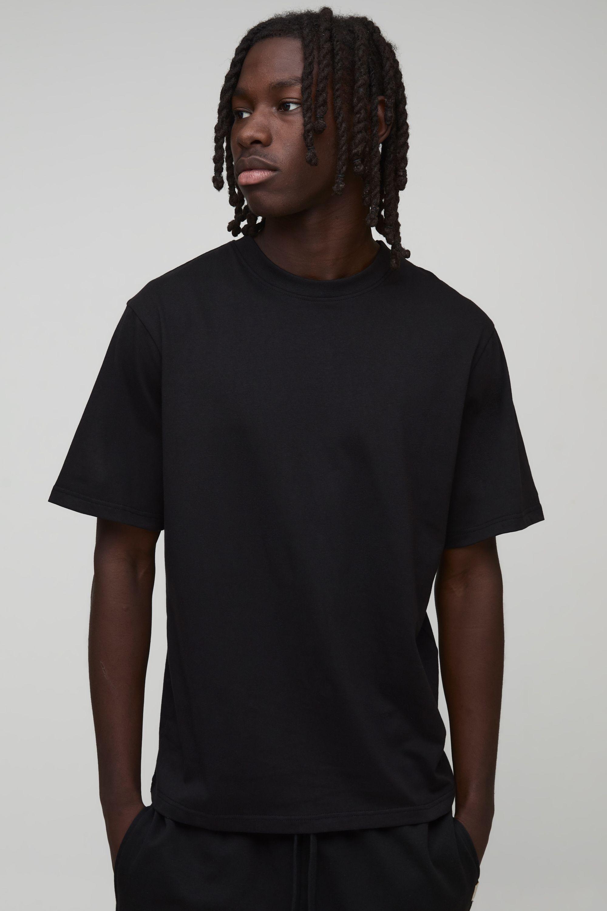Essential Regular Fit Crew Neck T-Shirt by BOOHOOMAN