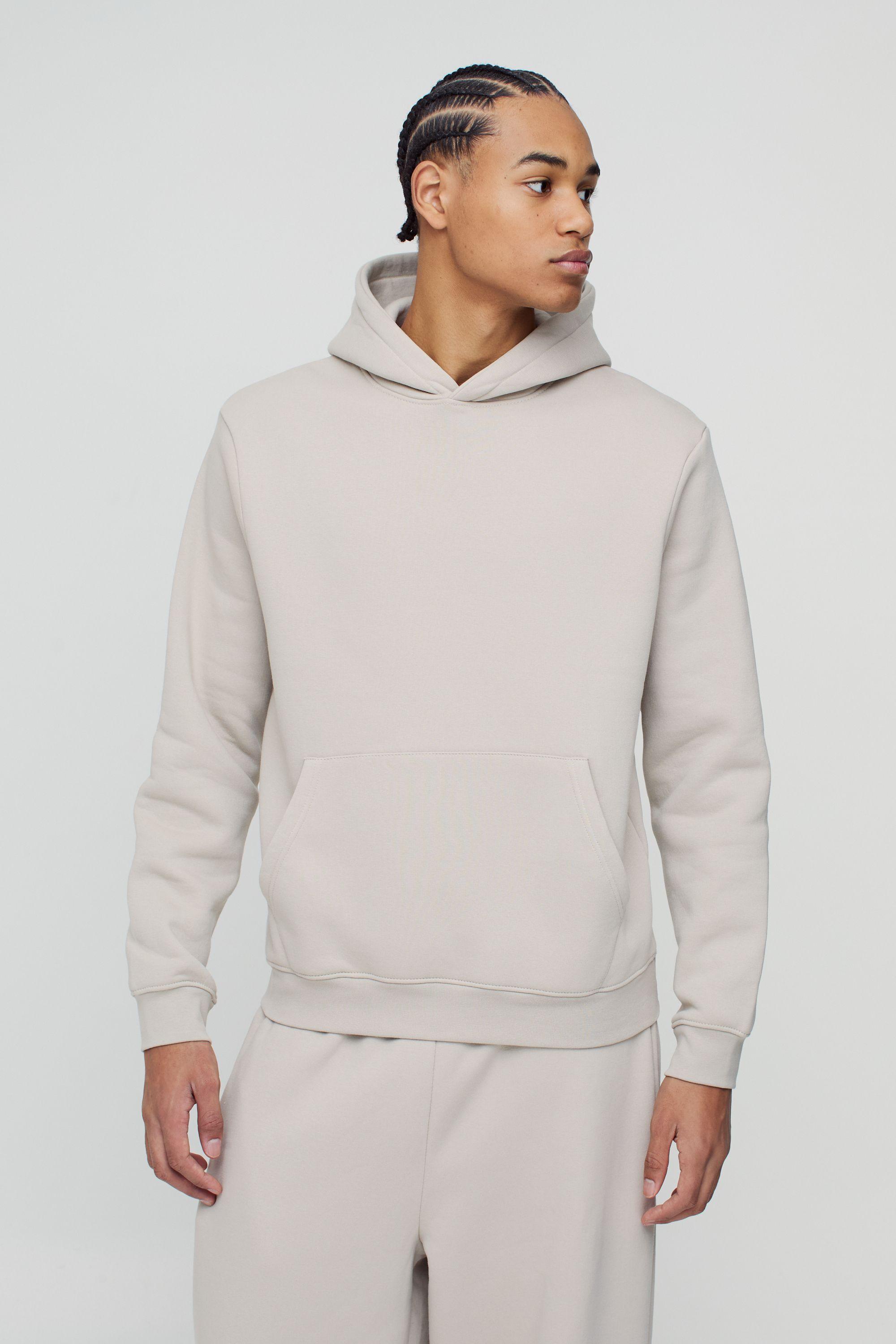 Essential Regular Fit Over The Head Hoodie by BOOHOOMAN