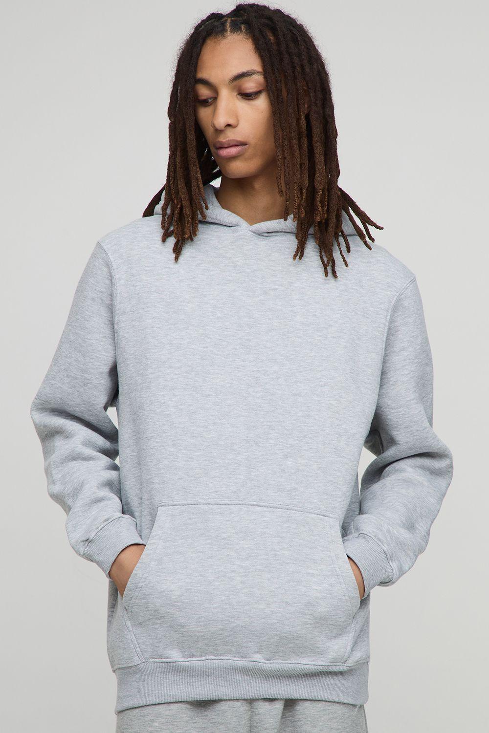 Essential Regular Fit Over the Head Hoodie by BOOHOOMAN