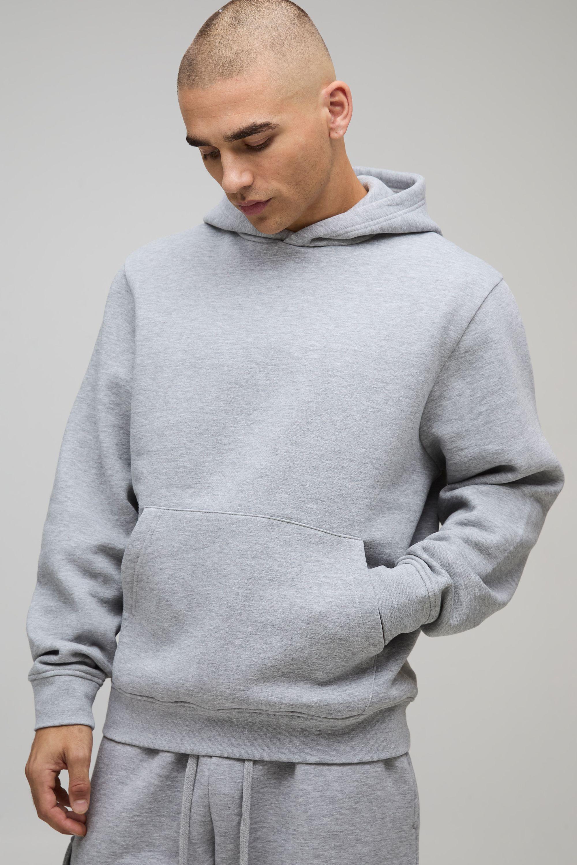 Essential Regular Fit Over the Head Hoodie by BOOHOOMAN