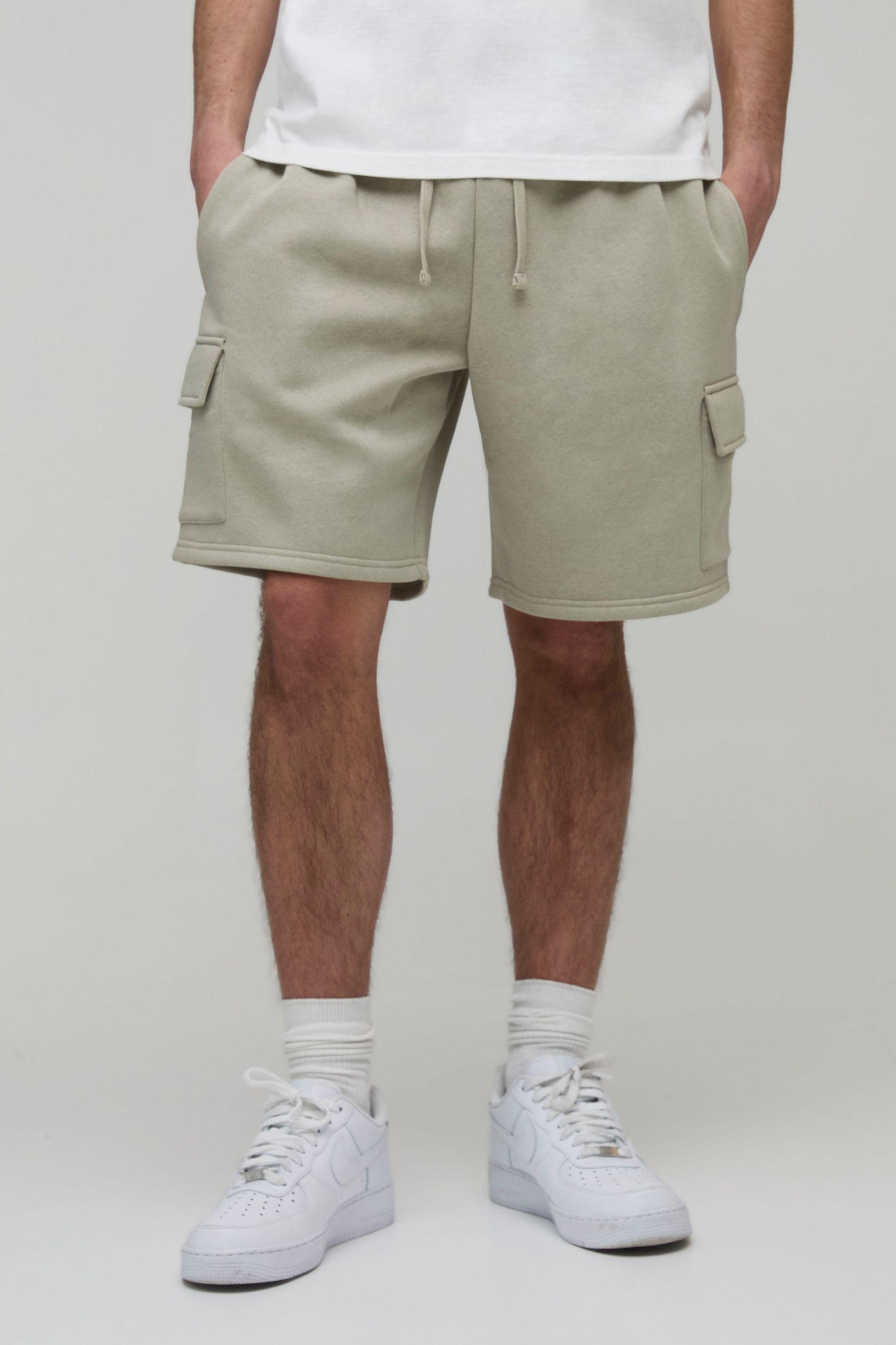 Essential Relaxed Fit Cargo Jersey Short by BOOHOOMAN