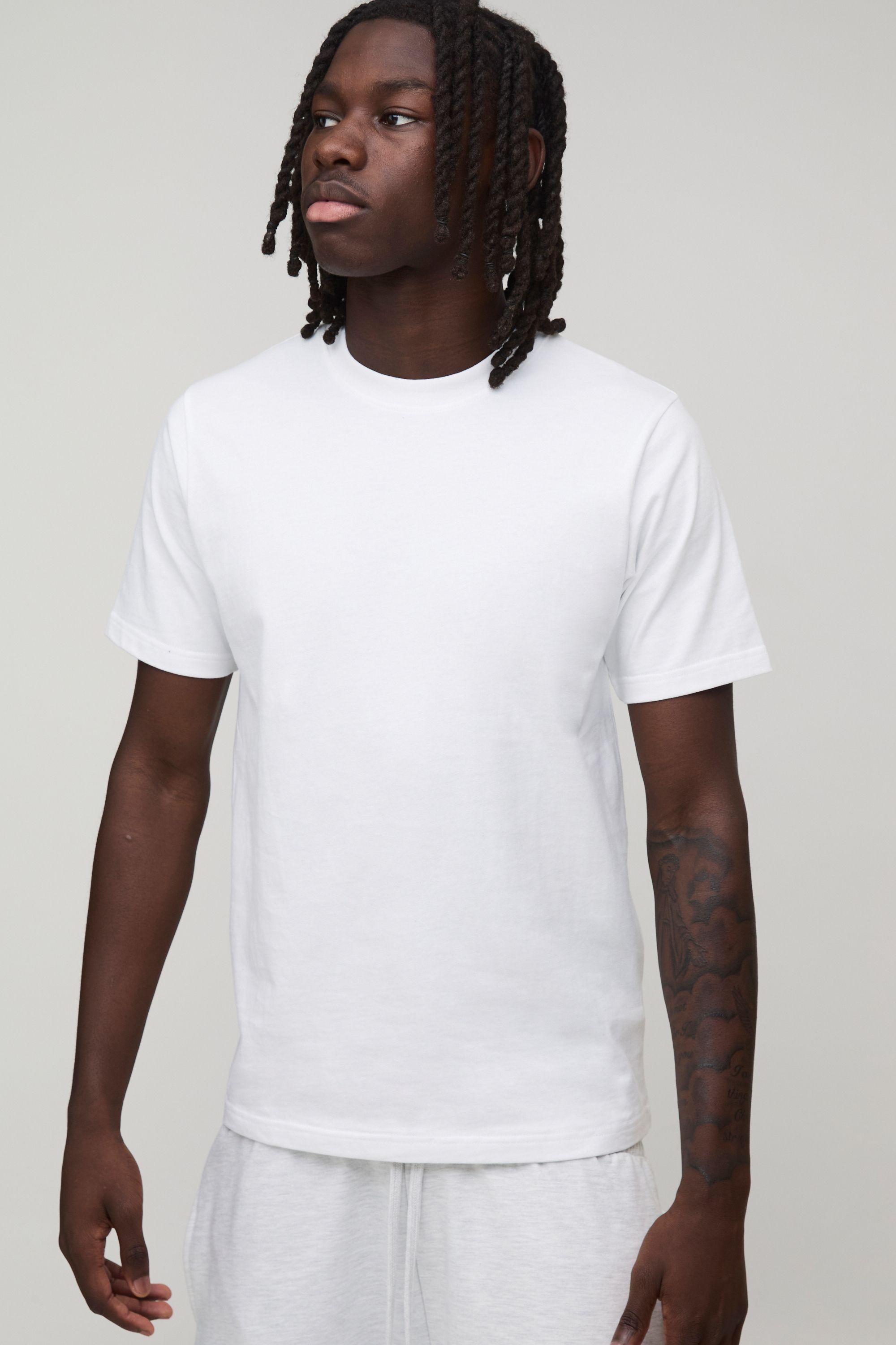 Essential Slim Fit Crew Neck T-Shirt by BOOHOOMAN