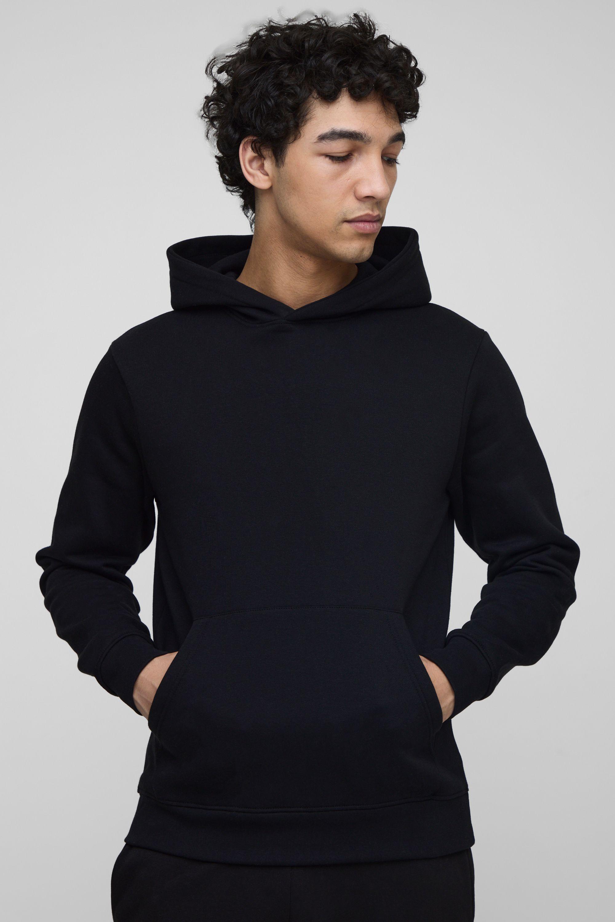 Essential Slim Over the Head Hoodie by BOOHOOMAN
