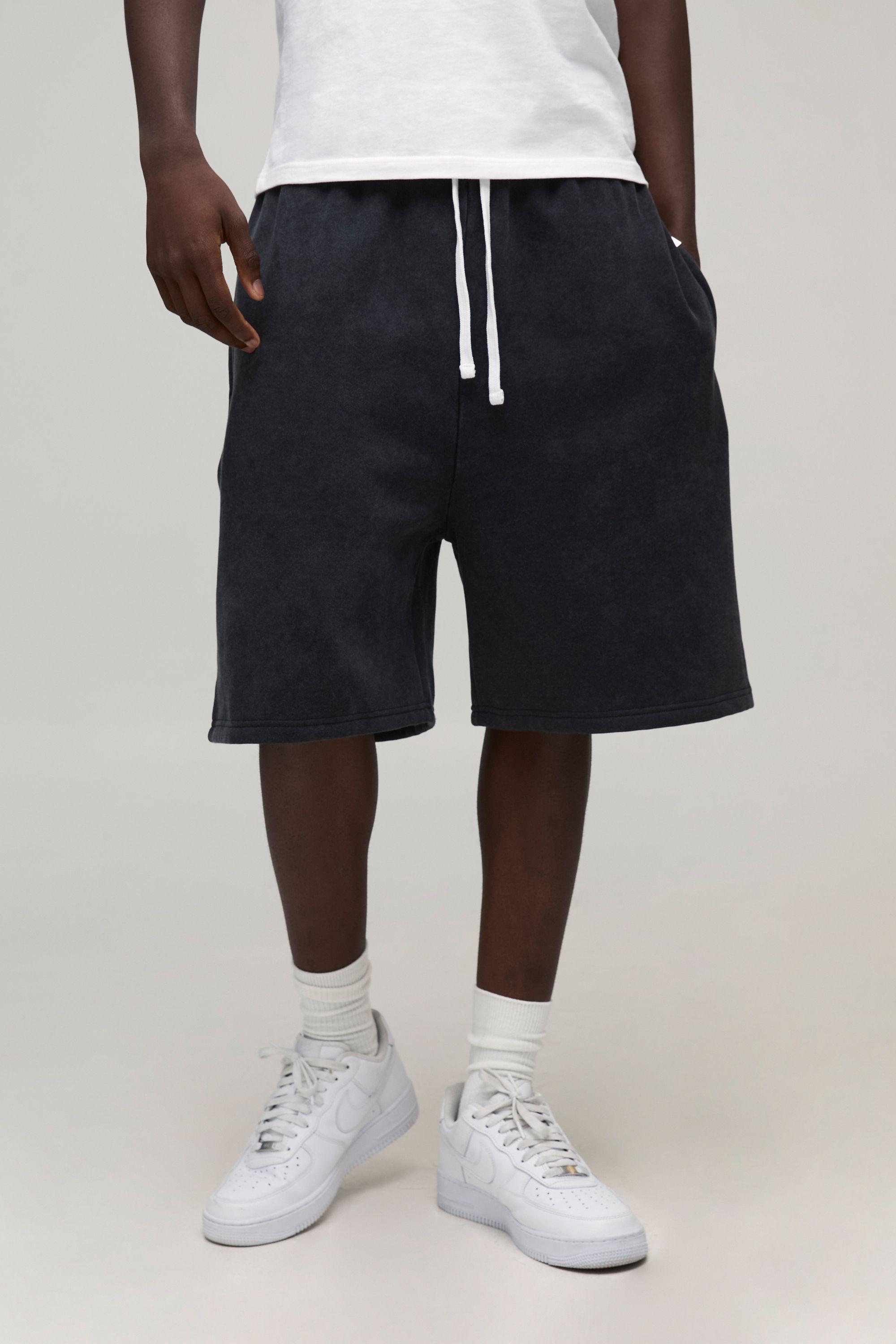 Essential Washed Oversized Drop Crotch Short by BOOHOOMAN