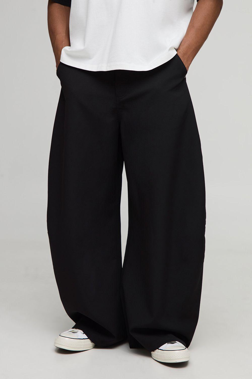 Extreme Balloon Twill Rivet Detail Trouser by BOOHOOMAN