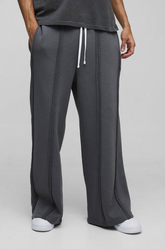 Extreme Wide Leg Exposed Seam Jogger by BOOHOOMAN