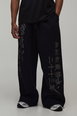 Extreme Wide Leg Graphic Jogger by BOOHOOMAN