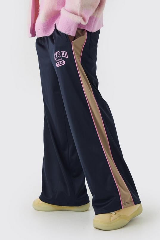 Extreme Wide Leg Graphic Tricot Joggers by BOOHOOMAN