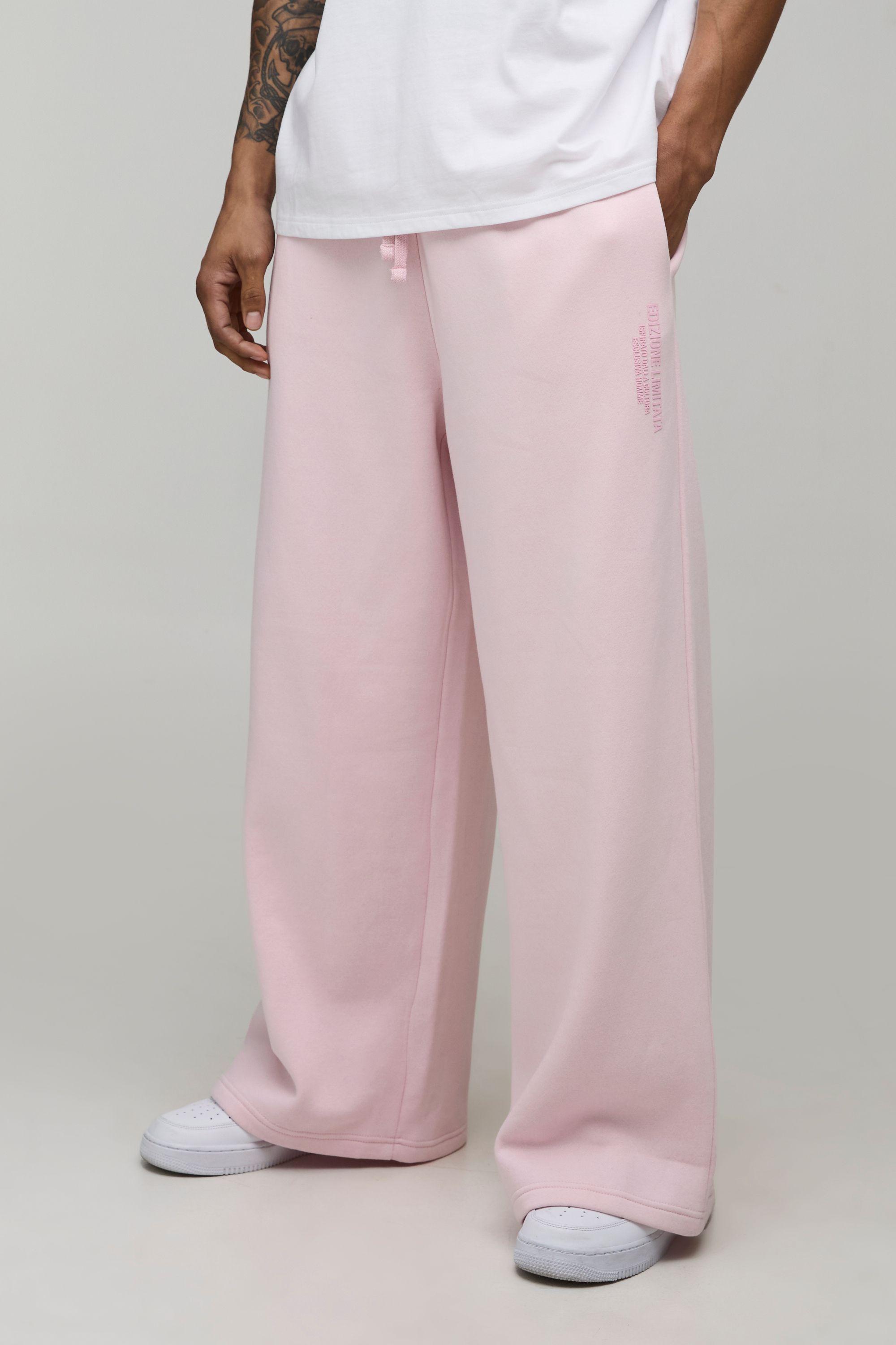 Extreme Wide Leg High Build Printed Jogger by BOOHOOMAN