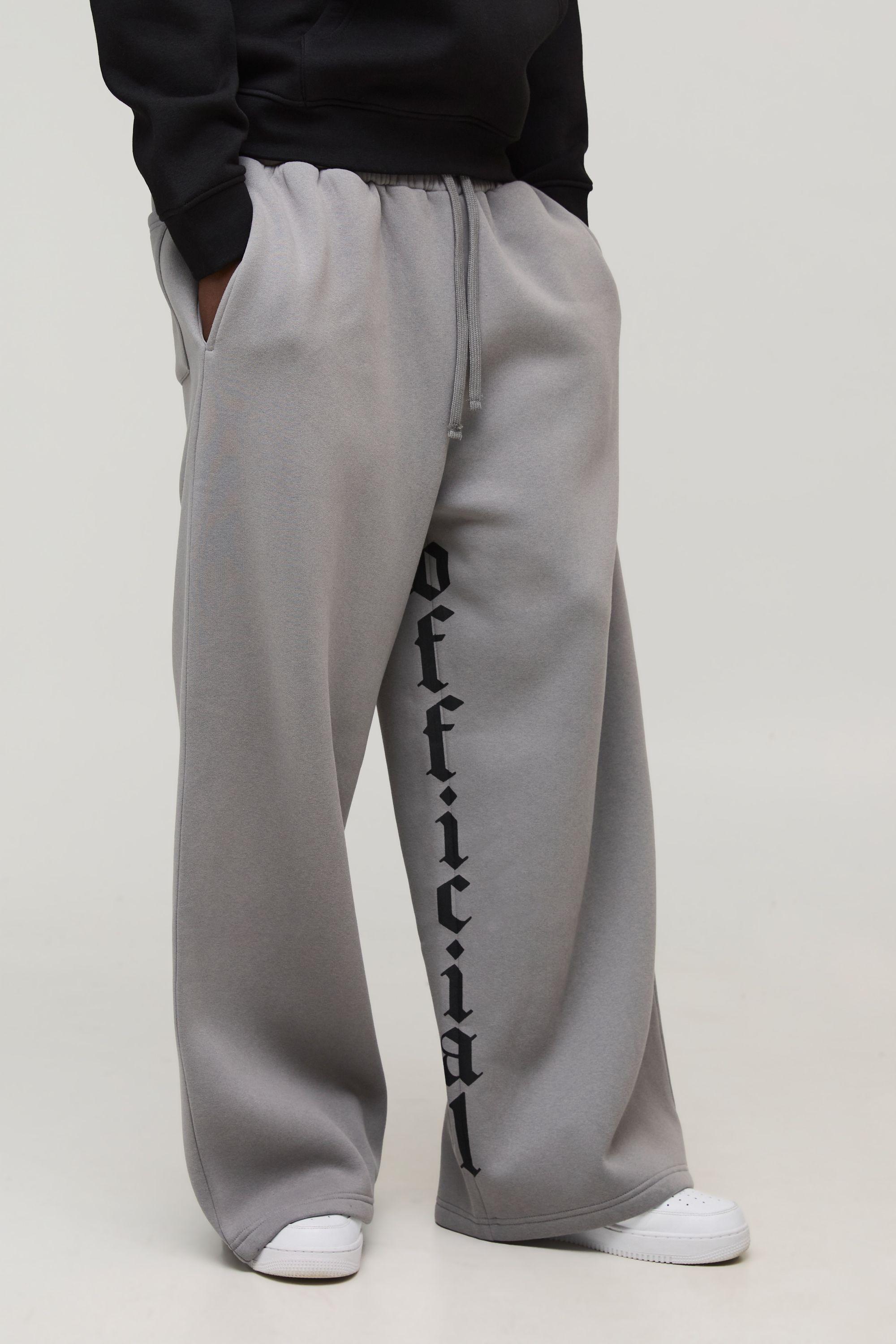 Extreme Wide Leg Official Gothic Slogan Joggers by BOOHOOMAN
