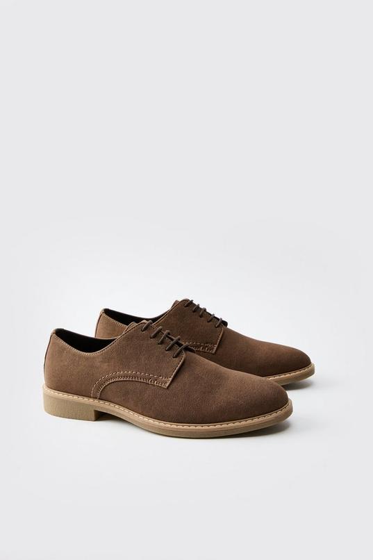 Faux Suede Derby Shoe by BOOHOOMAN