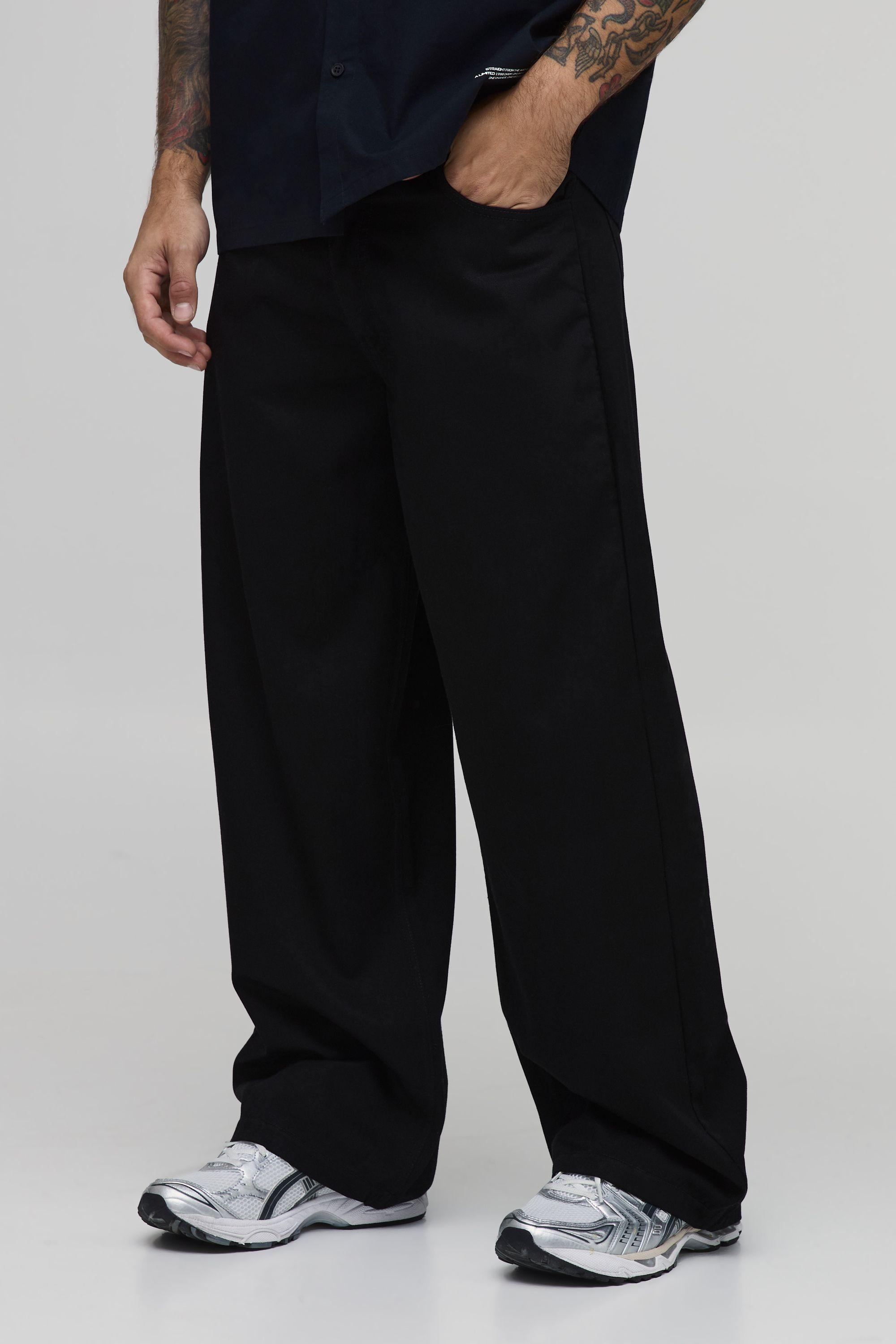 Fixed Waist Baggy Washed Trouser by BOOHOOMAN