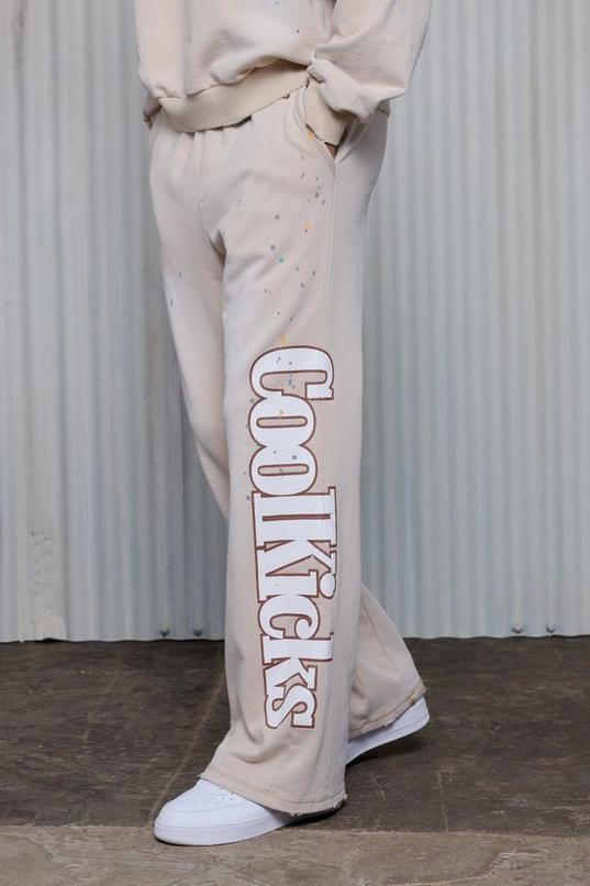 Flared Heavyweight Coolkicks Joggers by BOOHOOMAN
